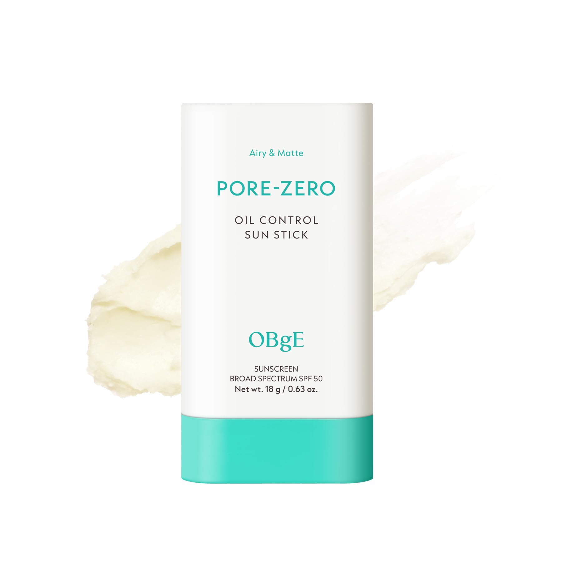 OBgE Pore Zero Matte Sunscreen Stick SPF50 0.63oz, Korean - Product Imagery