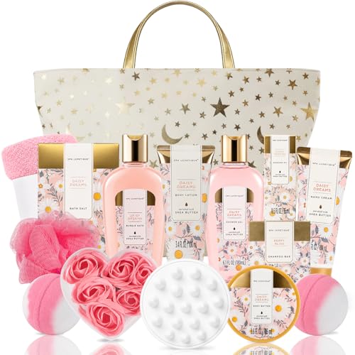 Spa Luxetique Daisy Dream 15pc Spa Gift Baskets Gifts for Women – Dasiy Dream