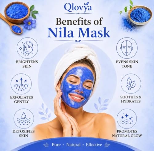Viral Blue Mask| Authentic Moroccan powder – 100% Pure Indigo - Product Imagery