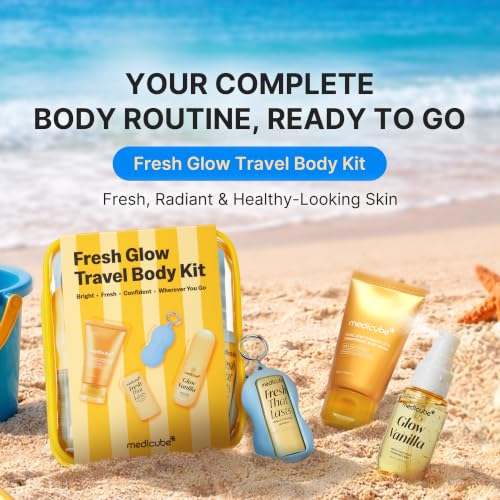 medicube Fresh Glow Body Kit | Travel-Ready Hair & Body Set - Product Imagery