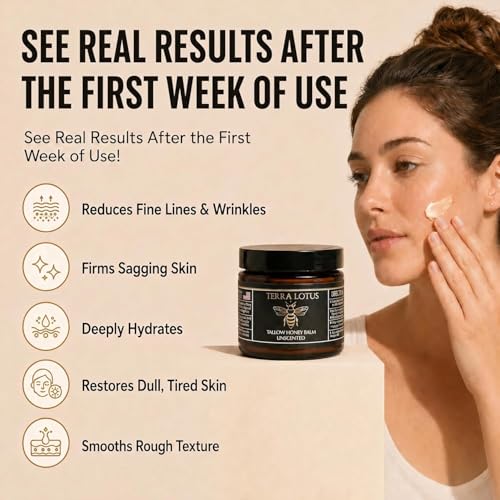 Terra Lotus - Organic Grass-Fed Beef Tallow Balm with Raw Honey - Product Imagery