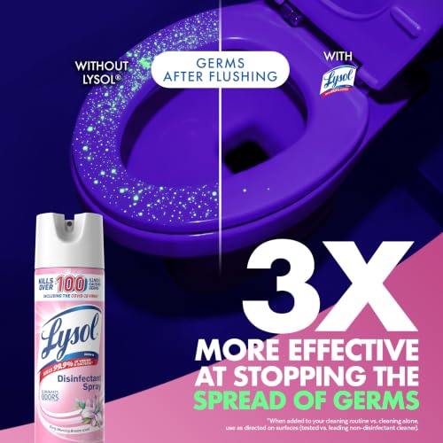 Lysol Disinfectant Spray, Sanitizer, Morning Breeze, 19 oz, 2 - Product Imagery