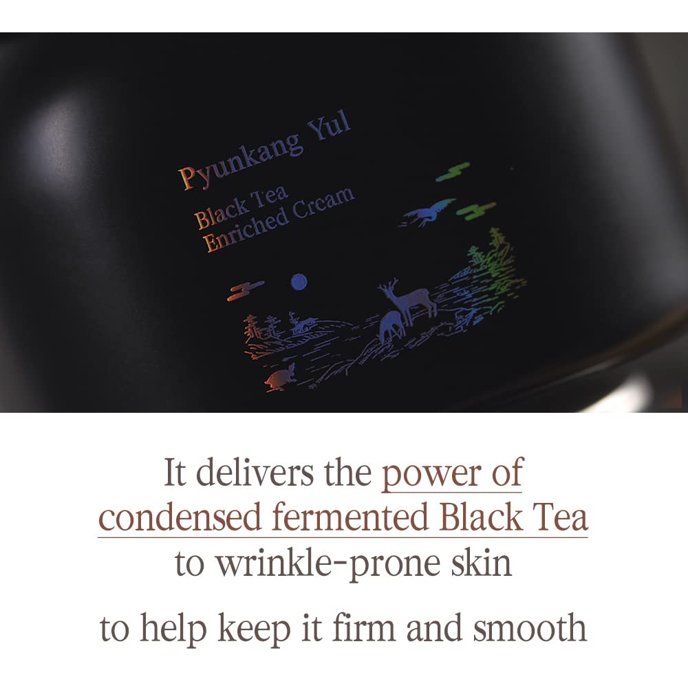 Pyunkang Yul [PKY] Black Tea Enriched Cream for Anti-aging, Condensed Nutrition for Fine Line Care with Kombucha, Ginsen