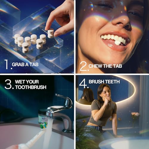 NOBS (No Bad Stuff) Toothpaste Tablets - Nano Hydroxyapatite, - Product Imagery