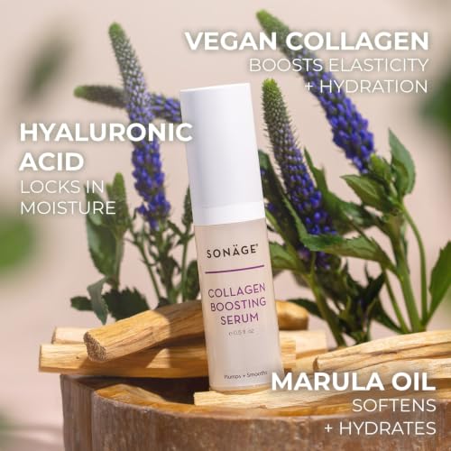 Sonage Collagen Boosting Serum: Vegan Anti-Aging Face Serum | - Product Imagery