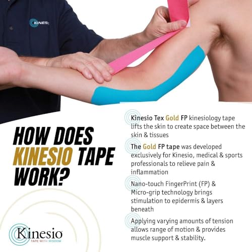 2" Kinesio® Tex Gold W/R Black FP Bulk - Product Imagery