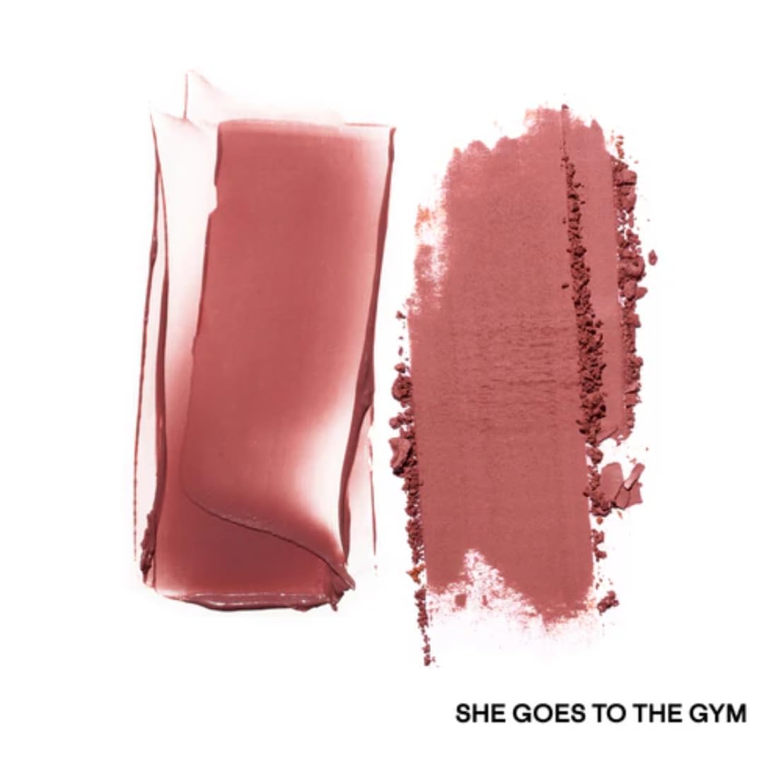 Patrick Ta Double-Take Mini Blush Duo, She Goes to the Gym, Cream and Powder, 0.25 Ounce, Natural Radiant Finish – close