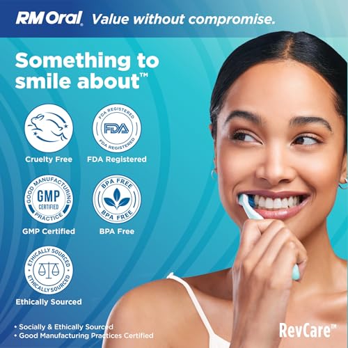 RM Oral RevCare Toothbrushes, Medium - 4 Count - Product Imagery