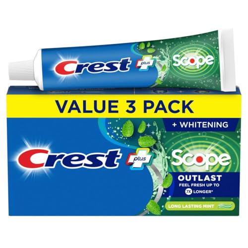 Crest Complete Whitening + Scope, Long Lasting Mint Toothpaste, - Product Imagery