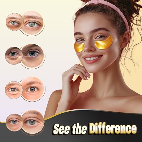 NAZANO 24K Gold Under Eye Patches - 60 Pack Eye Masks - Product Imagery