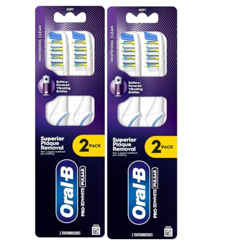 Oral-B Pulsar Vibrating Bristles Toothbrush, Medium, 4 Pack - Product Imagery