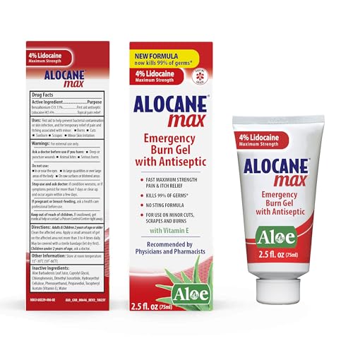 Alocane Max Emergency Burn Gel, 4% Lidocaine Hydrochloride, - Product Imagery