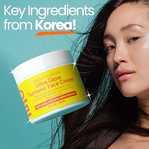 SeoulCeuticals Korean Skin Care Ultra Glow Turmeric Face Cream - Product Imagery