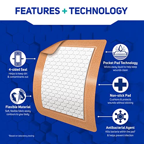 Care Science Fabric Adhesive Pad Bandages, Extra Large, 3in x - Product Imagery
