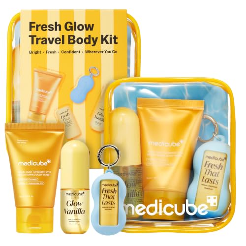 medicube Fresh Glow Body Kit | Travel-Ready Hair & Body Set - Product Imagery