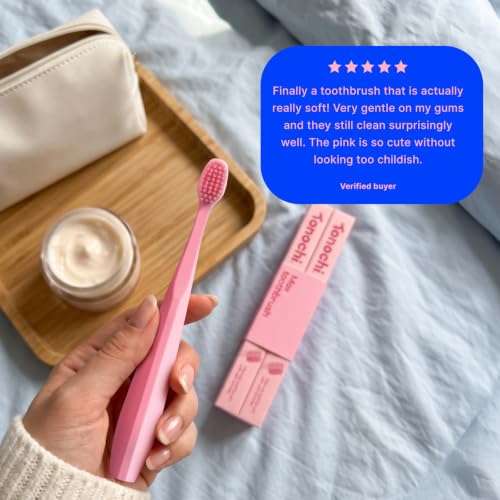 Extra Soft Bristle Toothbrushes for Adults, 4-Pack, Pink - Product Imagery