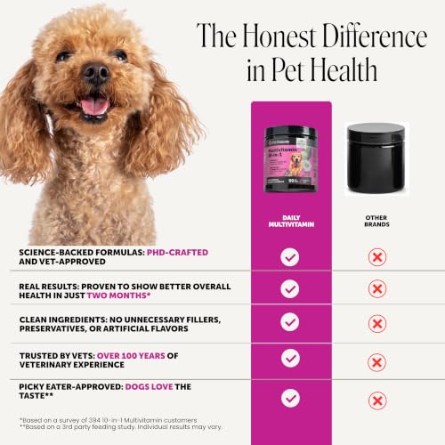 10-in-1 Dog Multivitamin Supplement with Glucosamine & - Product Imagery