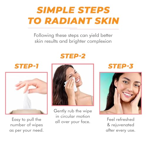 Vitamin C Facial Wipes - Dermatologist-Tested, Anti-Aging, - Product Imagery