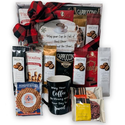 Holiday Coffee Gift Basket Premium Gourmet Assortment of - Gifts Arranged Official Imagery - 1