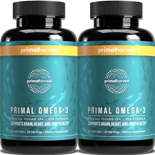 Primal Harvest Omega-3 - Daily Supplement, Gluten, Dairy & Soy - Product Imagery