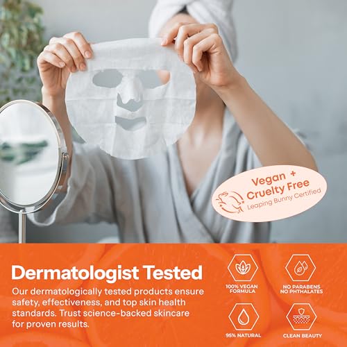 Skin 2.0 Vitamin C & Collagen Sheet Mask - Anti-Aging, Wrinkle & - Product Imagery