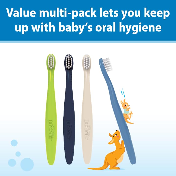 Dr. Brown's Infant-to-Toddler Toothbrush Set, Soft & Gentle - Product Imagery