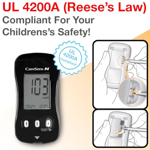 CareSens N Blood Glucose Monitor Kit with 100 Blood Sugar Test - Product Imagery