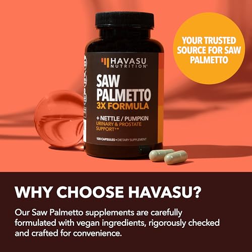 Saw Palmetto with Pumpkin & Nettle, Prostate Health Supplement, - Product Imagery