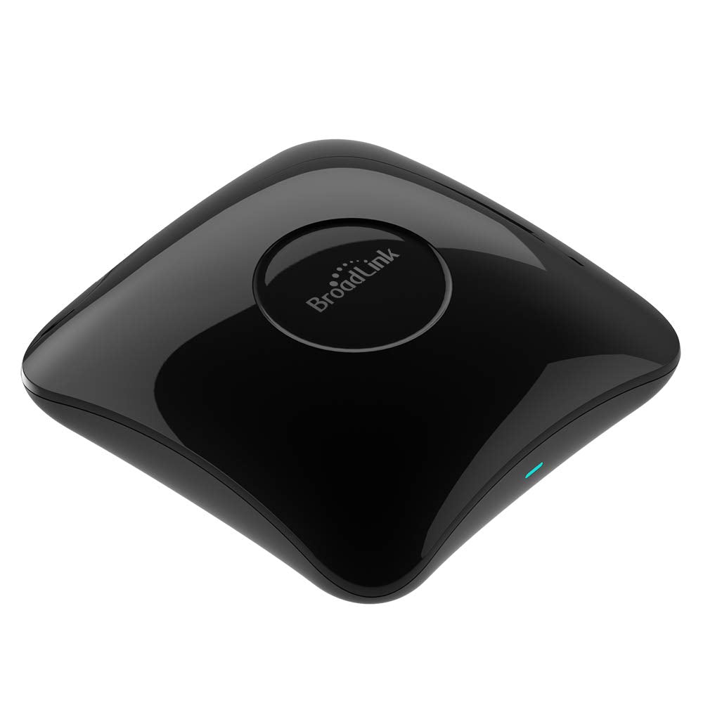 BroadLink RM4 pro Smart Home Hub with Sensor Cable, IR RF Universal Remote – back view and specifications