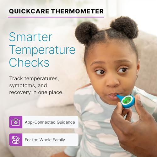 Kinsa QuickCare Smart Digital Thermometer, FDA Cleared - Product Imagery