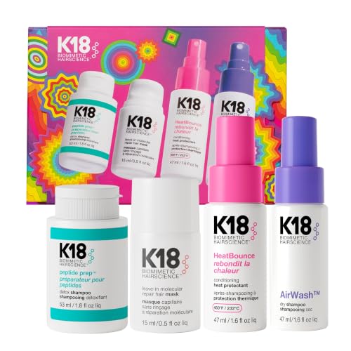 K18 Mini Hair Kit: Detox Shampoo, Repair Mask, Heat Protectant, Dry Shampoo