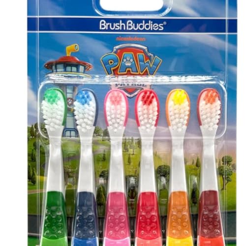 Brush Buddies Paw Patrol Kids Toothbrush Set of 6 Pack Soft - Product Imagery