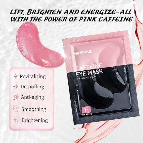 Maskiss Under Eye Patches (25 Pairs), Caffeine Eye Masks for - Product Imagery