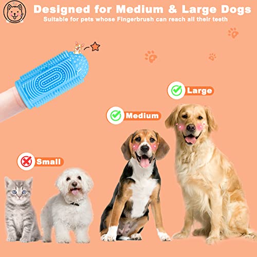 Dog Toothbrush Finger Toothbrush Dogs Tooth Brushing Kit 4Pack - Product Imagery