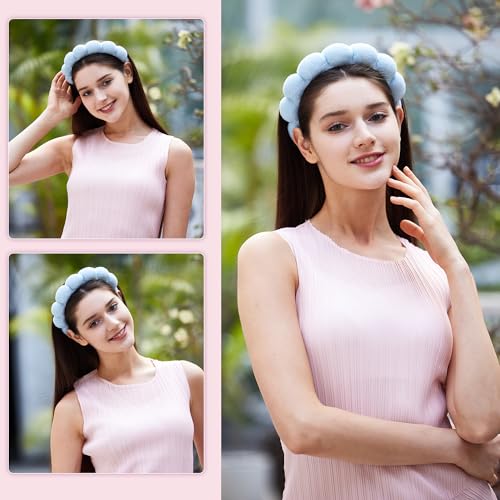 Ztomine Headbands for Women - Spa Headband and Wristband Set - - Product Imagery