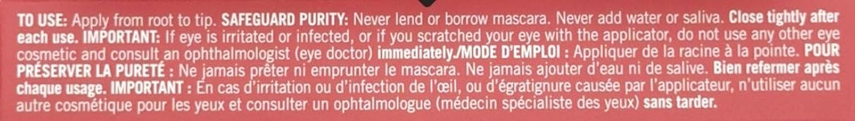 AVON fmg Glimmer Wash-Off Waterproof Mascara - Black (Lot of 3) – close-up detail in Black