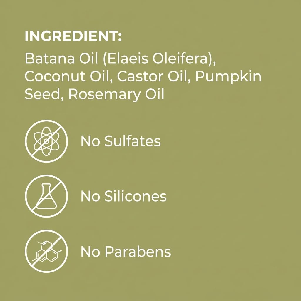 Lebanta Batana Oil For Hair - 100% Pure, Raw & Natural Blend With Organic Castor, Pumpkin Seed, Coconut and Rosemary Oil - Thicker, Stronger Looking Hair For Men & Women Scalp - 4 FL OZ