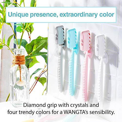 WANGTA Toothbrush 4pcs, Twice as Wide as Regular Brush Head, - Product Imagery