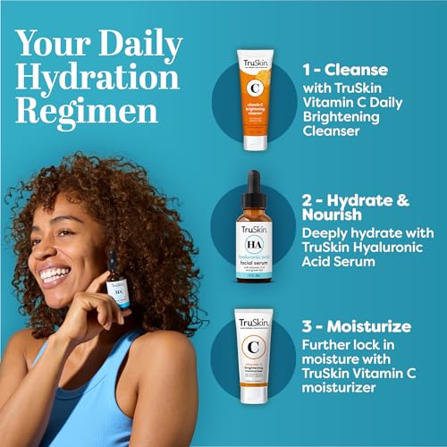 TruSkin Hyaluronic Acid Serum for Face for Hydrated, Plumper - Product Imagery