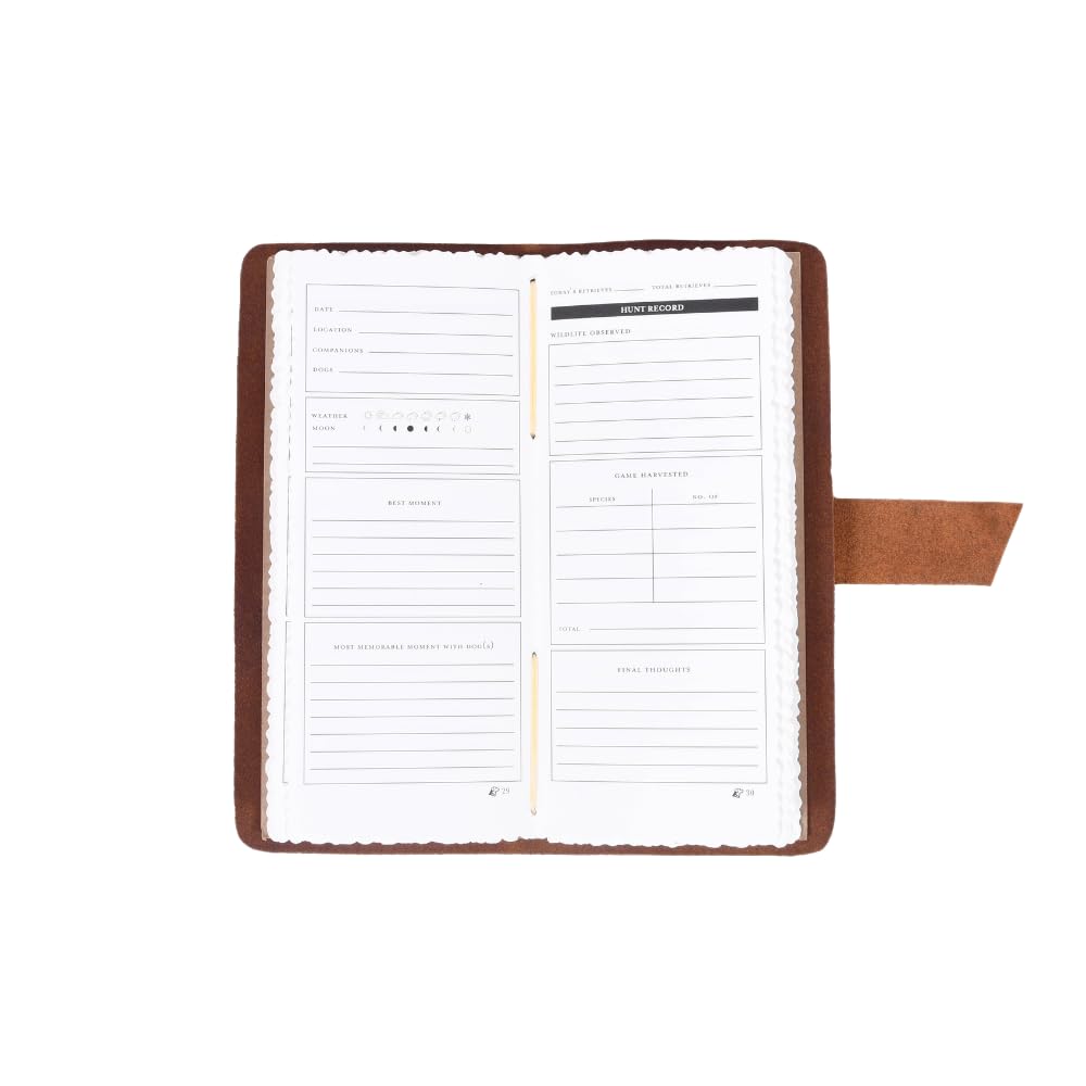 4.6 4.6 out of 5 stars GUNNER Hunting Log Journal Notebook, Premium Leather Field Journal – packaging and label