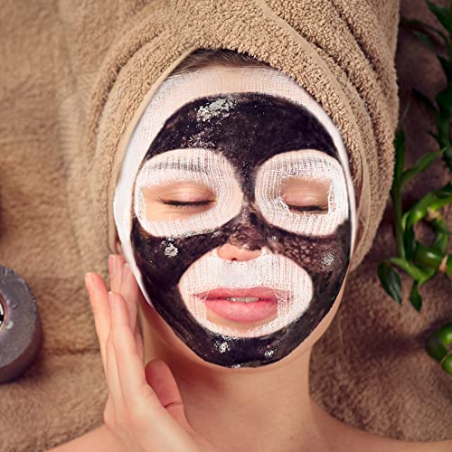 100 Pcs Precut Gauze Facial Mask Sheets for Home Salon DIY Skin - Product Imagery