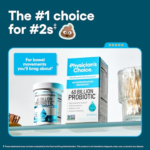 Physician's CHOICE Probiotics 60 Billion CFU - 10 Strains + - Product Imagery
