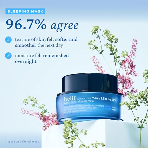 belif Vitamin E Jelly Overnight Mask – Hydrating & Plumping Face - Product Imagery