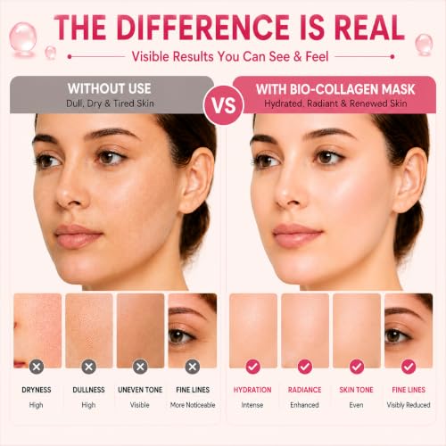 Premium 4-Pack bio-collagen real deep mask Hydrogel, beauty - Product Imagery