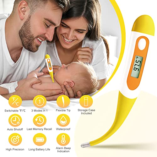 Easy@Home Digital Oral Thermometer for Fever Adults: Rectal, - Product Imagery