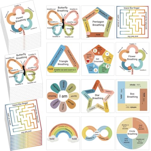 Stamiratiy 240Pcs Breathing Card Calming Corner Posters Decor - Product Imagery