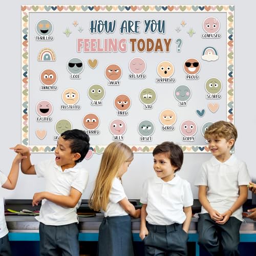 BOHO Feeling Emotion Bulletin Board Set Classroom Decorations - Product Imagery