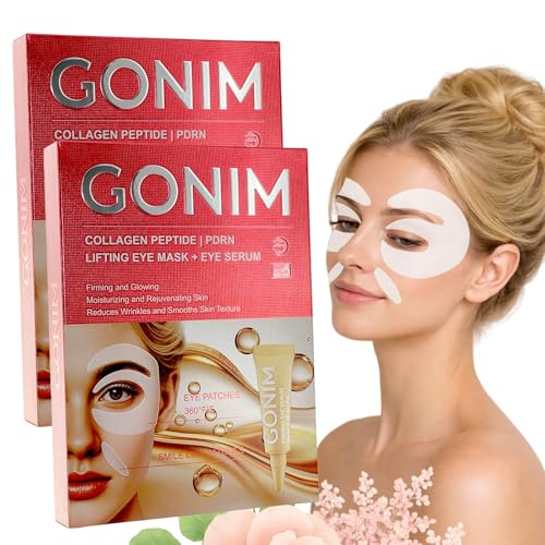 GONIM Eye Patches with Collagen Peptides, Caffeine and PDRN for Anti Aging – Cruelty Free, Non-Comedogenic