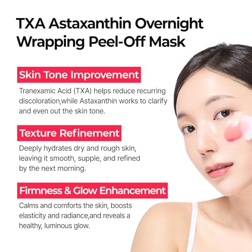 n TX Astaxanthin Overnight Wrapping Peel-Off Mask – Skin Tone - Product Imagery
