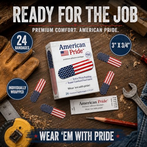 American Pride Premium Adhesive Bandages – Strong Comfortable - Product Imagery